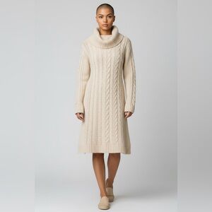 BCBGMaxAzria Cream Cowl Neck Sweater